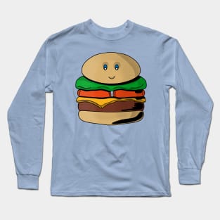 Adorable Cute Burger Hamburger Kawaii Long Sleeve T-Shirt